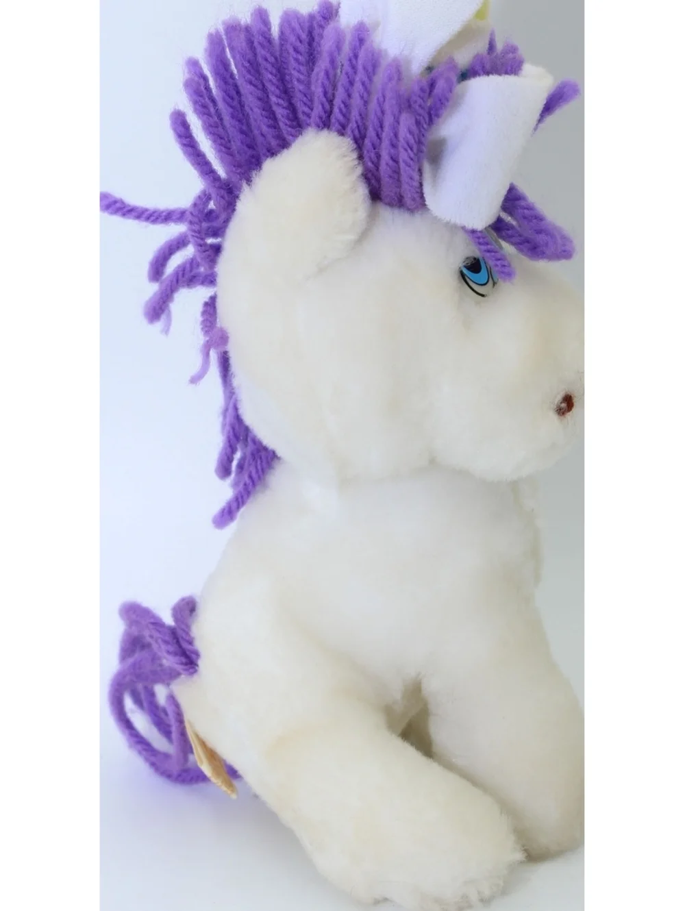 Vintage Wallace Berrie Applause Boo Boo Bunch Unicorn Plush Doll #2232 Yarn Hair